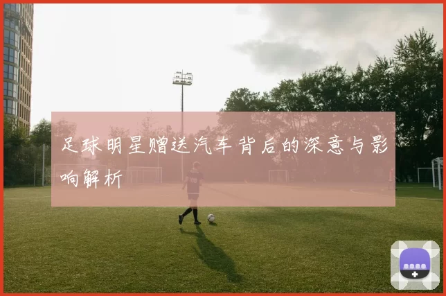 足球明星赠送汽车背后的深意与影响解析